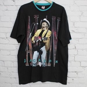 VTG Alan Jackson Tour T Shirt XL 1994 Double Collar Country USA Single Stitch